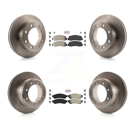 Front Rear Semi-Metallic Pad And Disc Brake Rotors Kit For 2012 Ford F-350 Super Duty 4WD K8A-106672