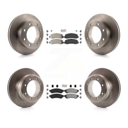 Front Rear Semi-Metallic Pad And Disc Brake Rotors Kit For 2012 Ford F-350 Super Duty 4WD K8A-106673