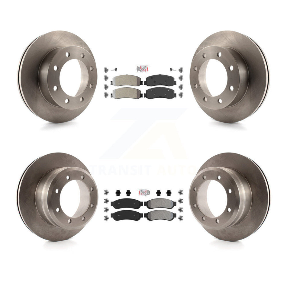 Front Rear Semi-Metallic Pad And Disc Brake Rotors Kit For 2012 Ford F-350 Super Duty 4WD K8A-106673