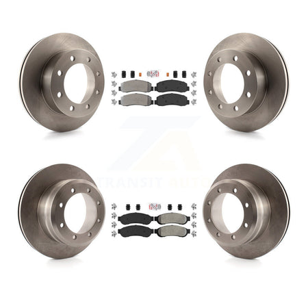 Front Rear Semi-Metallic Pad Disc Brake Rotor Kit For 2005-2007 Ford F-350 Super Duty 4WD K8A-106678