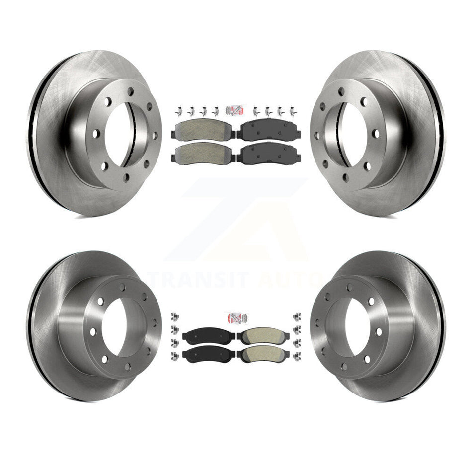 Front Rear Semi-Metallic Pad Disc Brake Rotor Kit For 2008-2009 Ford F-250 Super Duty 4WD K8A-106680
