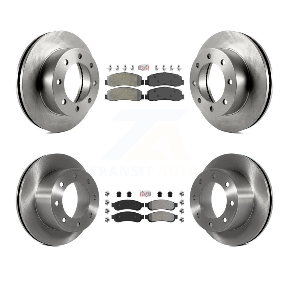 Front Rear Semi-Metallic Pad Disc Brake Rotor Kit For 2008-2009 Ford F-250 Super Duty 4WD K8A-106681
