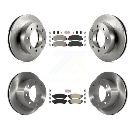 Front Rear Semi-Metallic Pad Disc Brake Rotor Kit For 2008-2009 Ford F-250 Super Duty 4WD K8A-106682