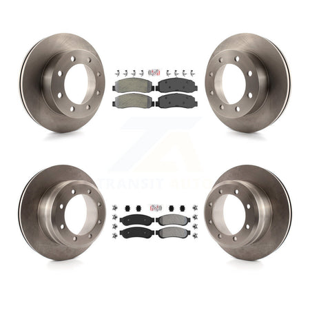 Front Rear Semi-Metallic Pads And Disc Brake Rotors Kit For Ford F-350 Super Duty F-450 K8A-106685