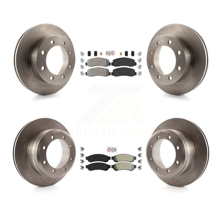 Front Rear Semi-Metallic Pads And Disc Brake Rotors Kit For Ford F-350 Super Duty F-450 K8A-106686