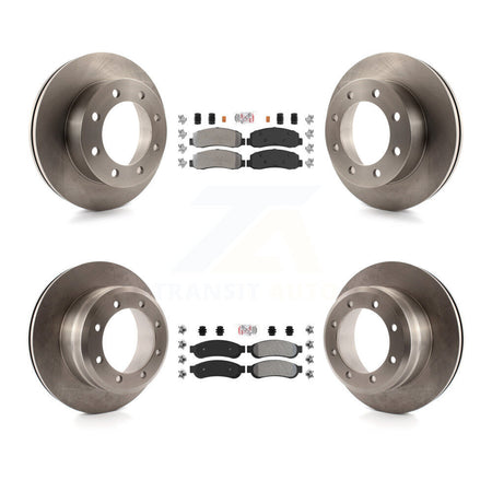 Front Rear Semi-Metallic Pads And Disc Brake Rotors Kit For Ford F-350 Super Duty F-450 K8A-106687