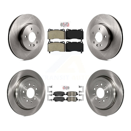 Front Semi-Metallic Rear Ceramic Pads And Disc Brake Rotors Kit For Cadillac ATS K8A-106710