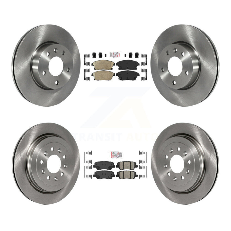 Front Rear Ceramic Pad & Brake Rotor Kit For Cadillac ATS With 300mm Diameter K8A-106713