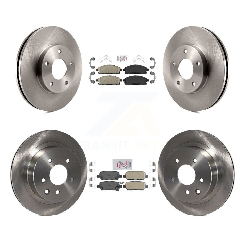 Front Rear Ceramic Pads And Disc Brake Rotors Kit For 2005-2006 Nissan X-Trail K8A-106721