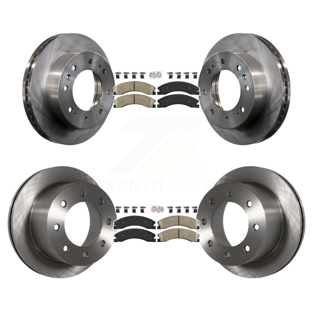 Front Rear Ceramic Pad & Disc Brake Rotors Kit For GMC Sierra 3500 HD Chevrolet Silverado K8A-106723