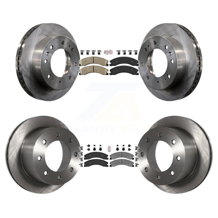 Front Ceramic Rear Semi-Metallic Pad And Brake Rotor Kit For GMC Sierra 3500 HD Chevrolet K8A-106724