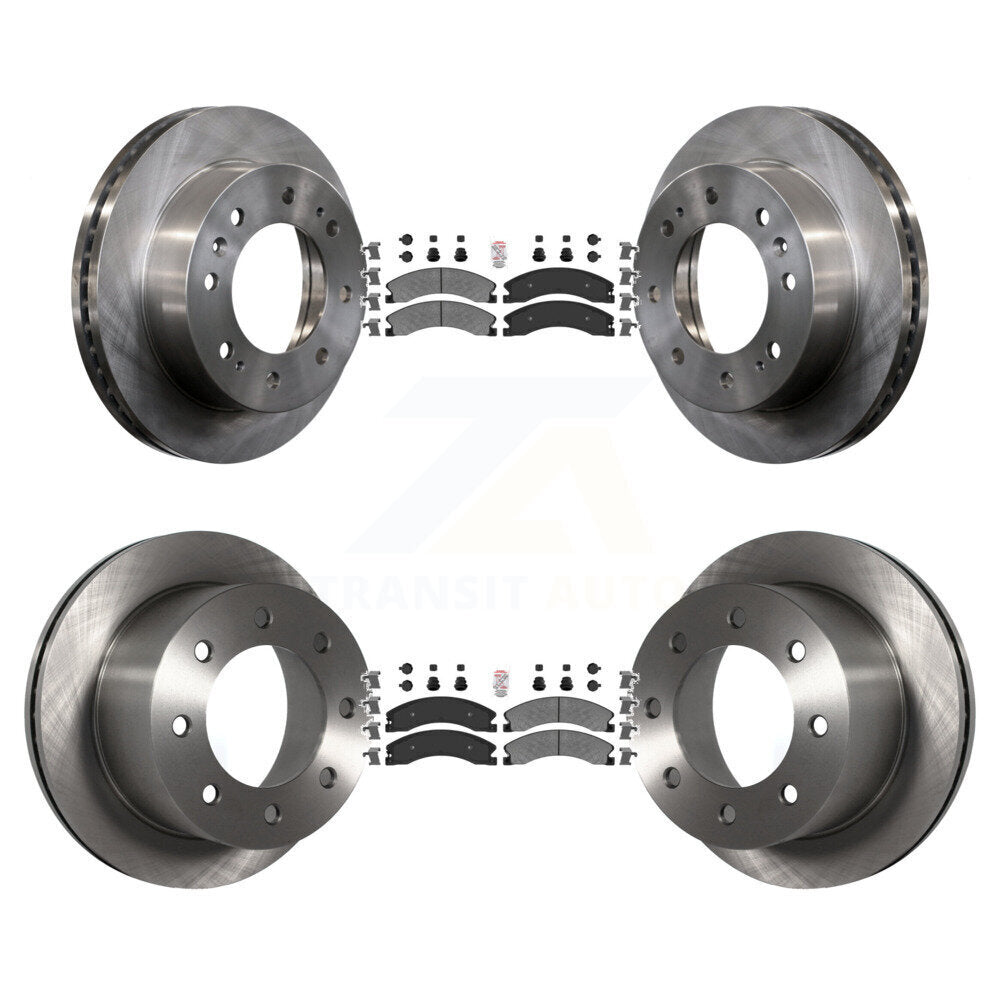 Front Rear Semi-Metallic Pad & Brake Rotor Kit For GMC Sierra 3500 HD Chevrolet Silverado K8A-106727