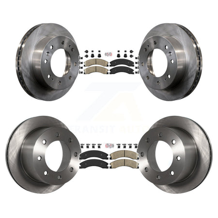 Front Rear Ceramic Pad & Disc Brake Rotors Kit For GMC Sierra 3500 HD Chevrolet Silverado K8A-106729