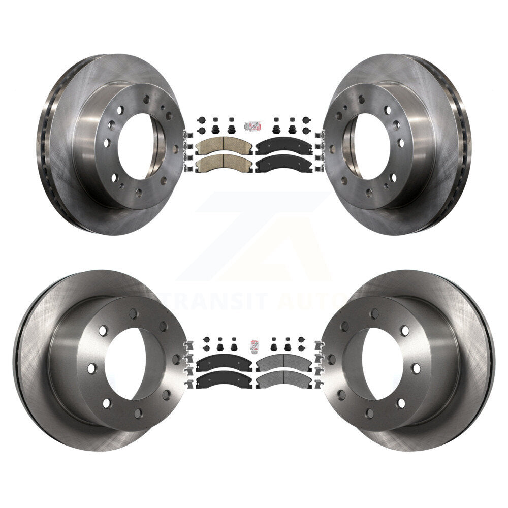 Front Ceramic Rear Semi-Metallic Pad And Brake Rotor Kit For GMC Sierra 3500 HD Chevrolet K8A-106730