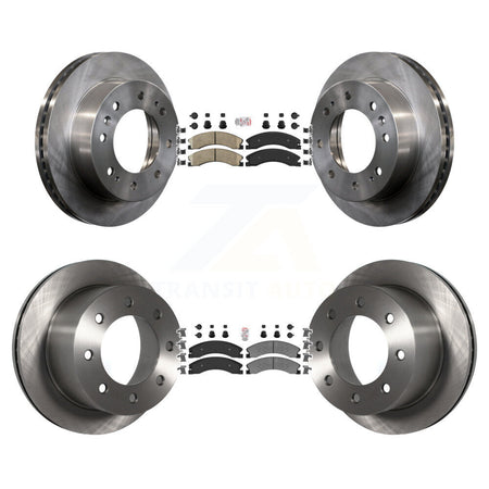 Front Ceramic Rear Semi-Metallic Pad And Brake Rotor Kit For GMC Sierra 3500 HD Chevrolet K8A-106730