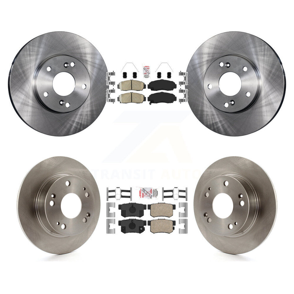 Front Rear Ceramic Pad & Brake Rotor Kit For Honda Accord With 282mm Diameter K8A-106744