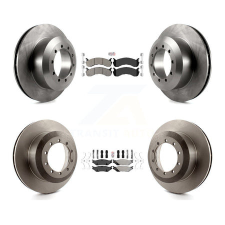 Front Rear Semi-Metallic Pad & Disc Brake Rotors Kit For Ford F-53 Motorhome Chassis F-59 K8A-106759