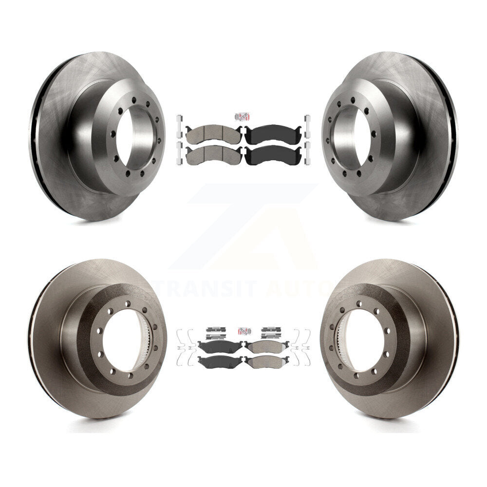 Front Rear Semi-Metallic Pad & Disc Brake Rotors Kit For Ford F-53 Motorhome Chassis F-59 K8A-106760