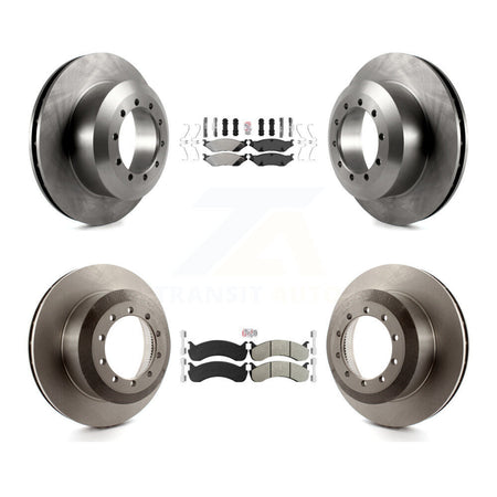 Front Rear Semi-Metallic Pad & Brake Rotors Kit For Ford F-59 Commercial Stripped Chassis K8A-106761