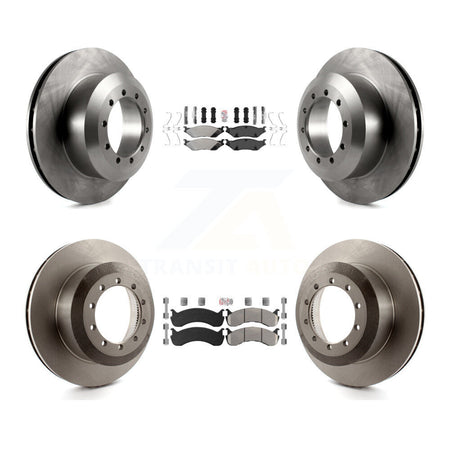 Front Rear Semi-Metallic Pad & Brake Rotors Kit For Ford F-59 Commercial Stripped Chassis K8A-106762