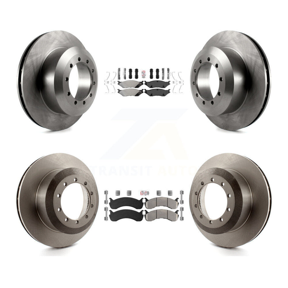 Front Rear Semi-Metallic Pad & Brake Rotors Kit For Ford F-59 Commercial Stripped Chassis K8A-106762