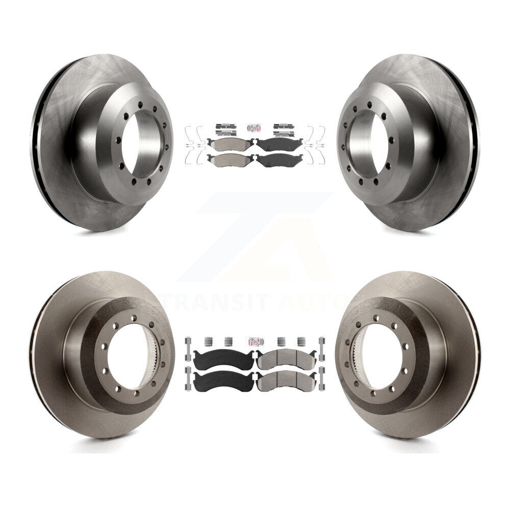 Front Rear Semi-Metallic Pad & Brake Rotors Kit For Ford F-59 Commercial Stripped Chassis K8A-106764