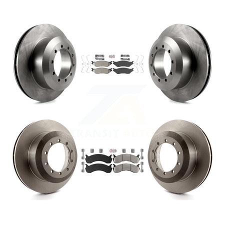 Front Rear Semi-Metallic Pad & Brake Rotors Kit For Ford F-59 Commercial Stripped Chassis K8A-106764