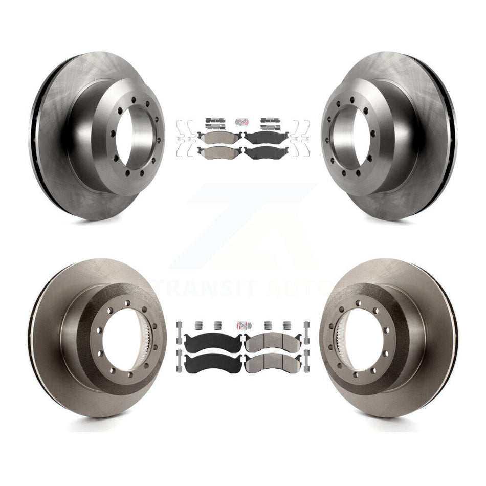 Front Rear Semi-Metallic Pad & Brake Rotors Kit For Ford F-59 Commercial Stripped Chassis K8A-106764