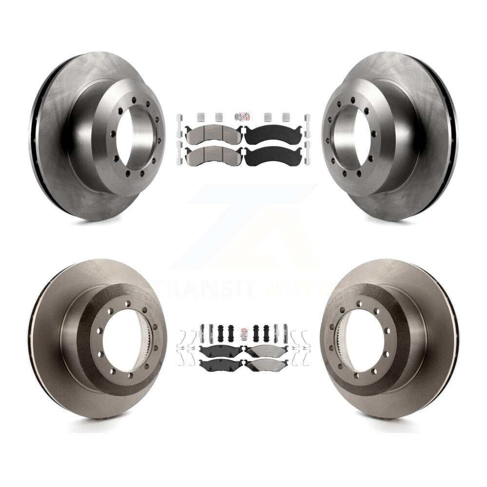 Front Rear Semi-Metallic Pad & Disc Brake Rotors Kit For Ford F-53 Motorhome Chassis F-59 K8A-106765