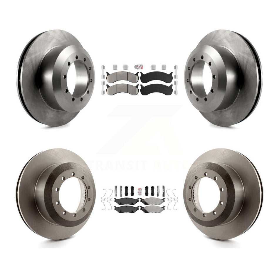 Front Rear Semi-Metallic Pad & Disc Brake Rotors Kit For Ford F-53 Motorhome Chassis F-59 K8A-106765