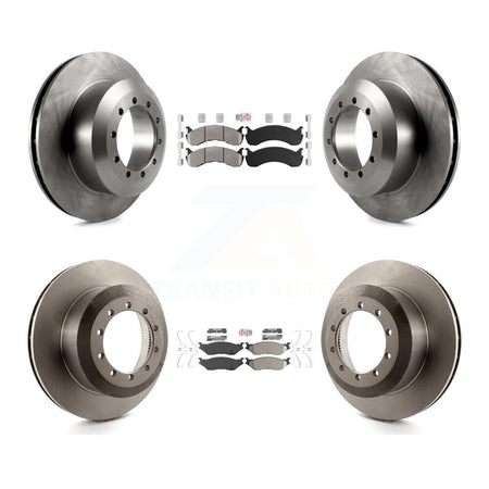 Front Rear Semi-Metallic Pad & Disc Brake Rotors Kit For Ford F-53 Motorhome Chassis F-59 K8A-106766