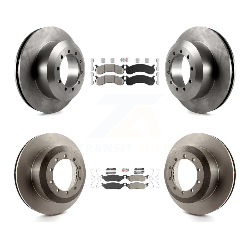 Front Rear Semi-Metallic Pad & Disc Brake Rotors Kit For Ford F-53 Motorhome Chassis F-59 K8A-106766