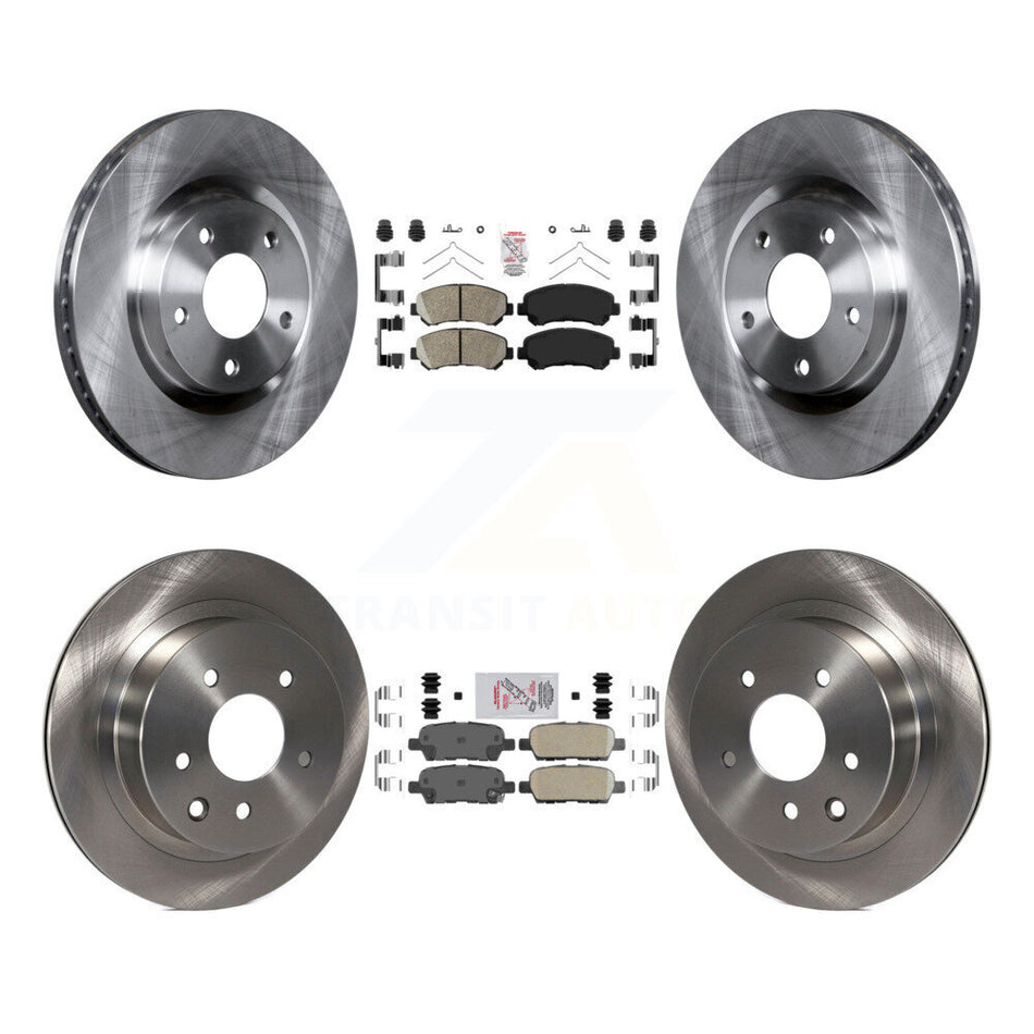 Front Rear Ceramic Pads And Disc Brake Rotors Kit For Nissan Rogue Select K8A-106770
