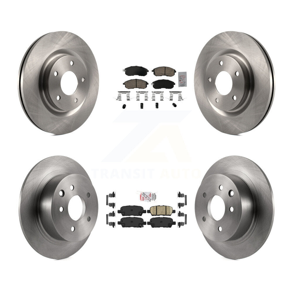 Front Rear Ceramic Pad And Disc Brake Rotors Kit For 2017-2019 Nissan Sentra Turbocharged K8A-106776