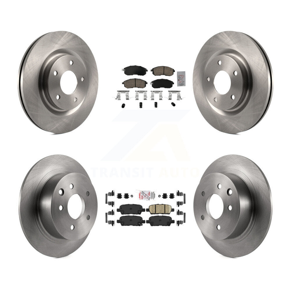 Front Rear Ceramic Pad And Disc Brake Rotors Kit For 2017-2019 Nissan Sentra Turbocharged K8A-106777