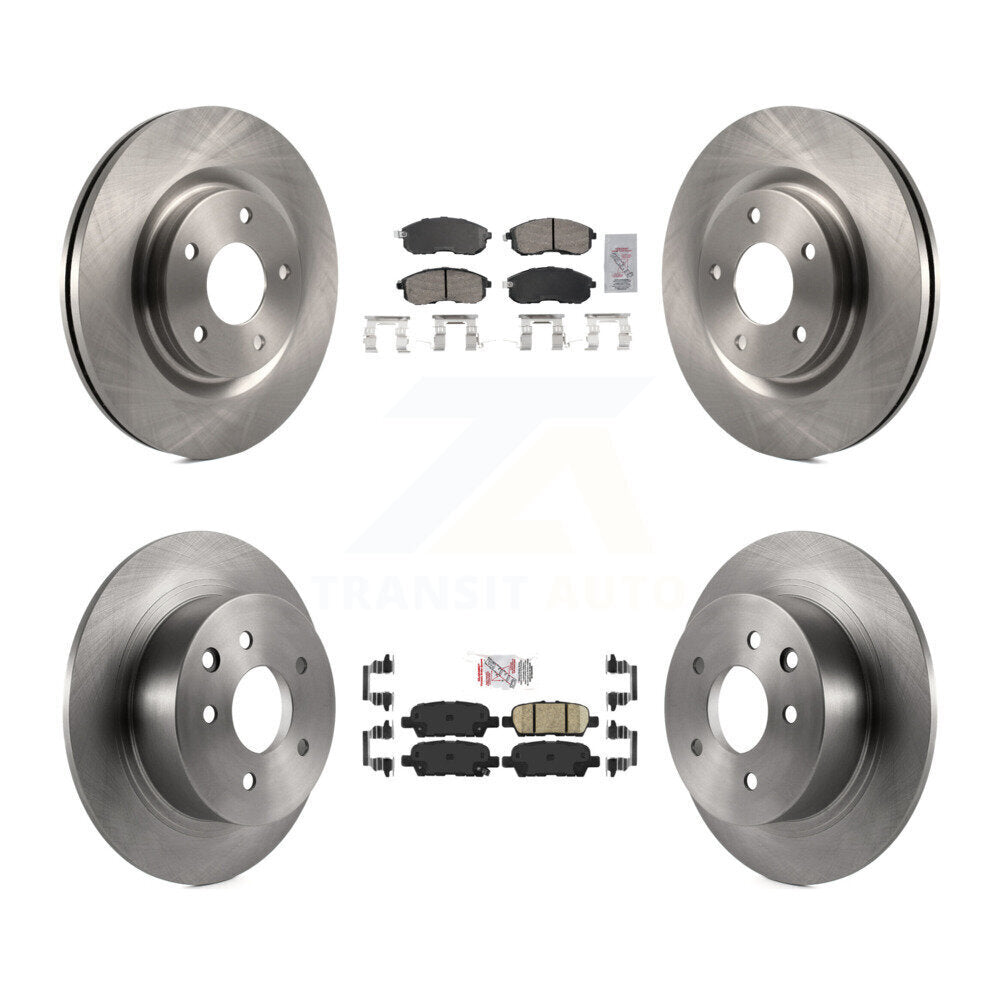 Front Rear Ceramic Pad And Disc Brake Rotors Kit For 2017-2019 Nissan Sentra Turbocharged K8A-106778