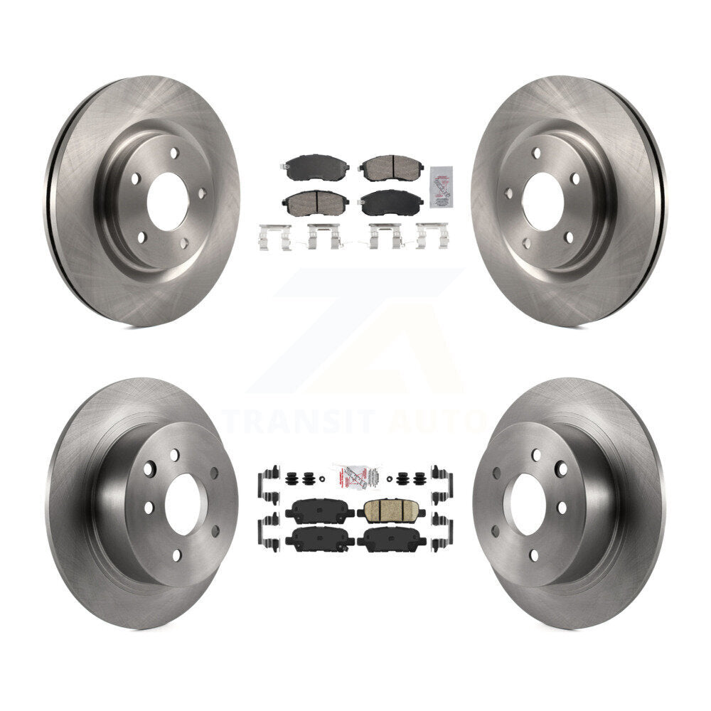 Front Rear Ceramic Pad And Disc Brake Rotors Kit For 2017-2019 Nissan Sentra Turbocharged K8A-106779