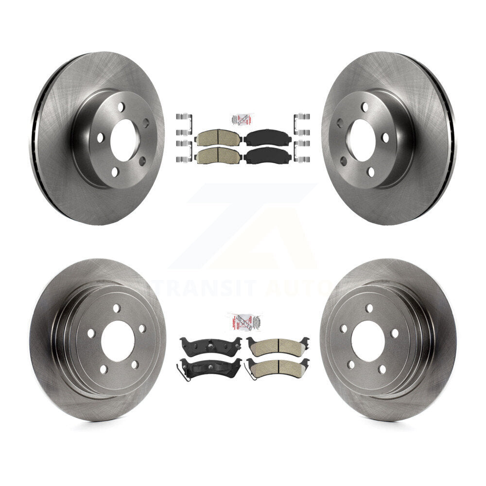 Front Ceramic Rear Semi-Metallic Pad And Brake Rotor Kit For Ford Explorer Sport Trac 4WD K8A-106799