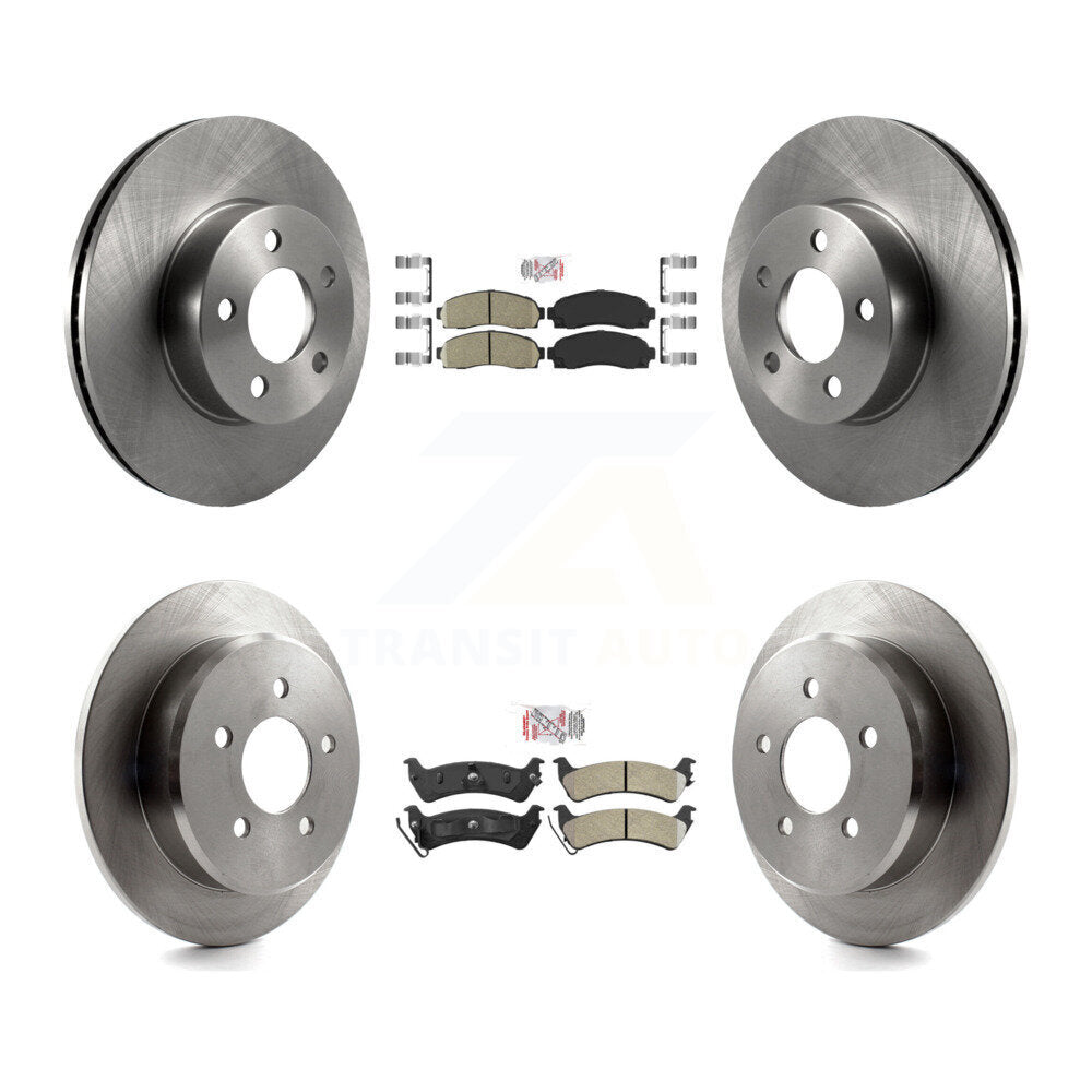 Front Ceramic Rear Semi-Metallic Pad And Brake Rotor Kit For Ford Explorer Sport Trac 4WD K8A-106801