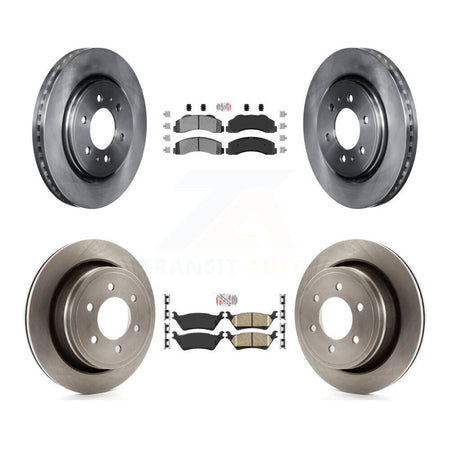 Front Semi-Metallic Rear Ceramic Pads And Disc Brake Rotors Kit For Ford F-150 K8A-106806
