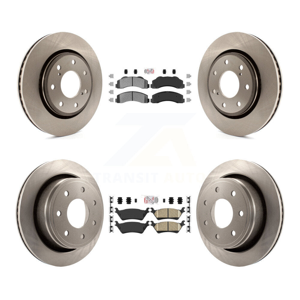 Front Semi-Metallic Rear Ceramic Pad And Brake Rotor Kit For Ford F-150 With 7 Lug Wheels K8A-106813