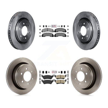 Front Semi-Metallic Rear Ceramic Pads And Disc Brake Rotors Kit For Ford F-150 K8A-106823