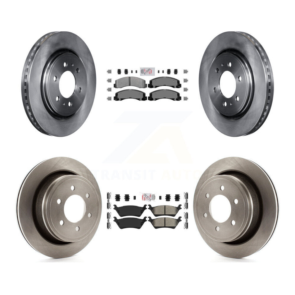Front Rear Semi-Metallic Pad And Brake Rotor Kit For Ford F-150 With Manual Parking K8A-106824
