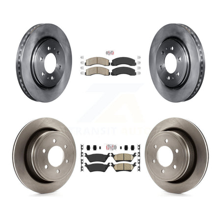 Front Rear Ceramic Pad Brake Rotor Kit For 2018-2020 Ford F-150 With Manual Parking K8A-106826
