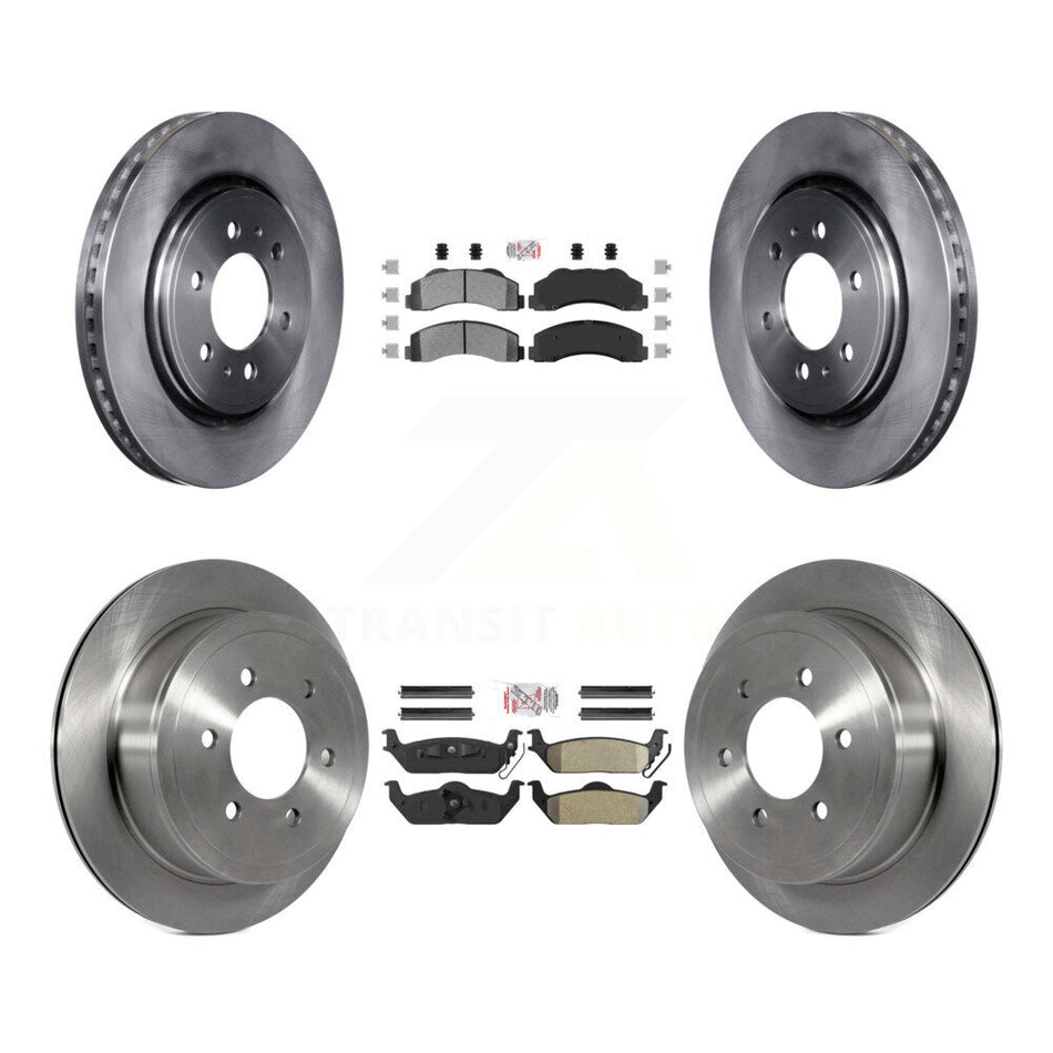 Front Rear Semi-Metallic Pad & Brake Rotor Kit For 2010-2011 Ford F-150 With 6 Lug Wheels K8A-106828