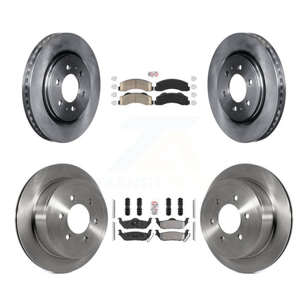 Front Ceramic Rear Semi-Metallic Pad And Brake Rotor Kit For Ford F-150 With 6 Lug Wheels K8A-106831