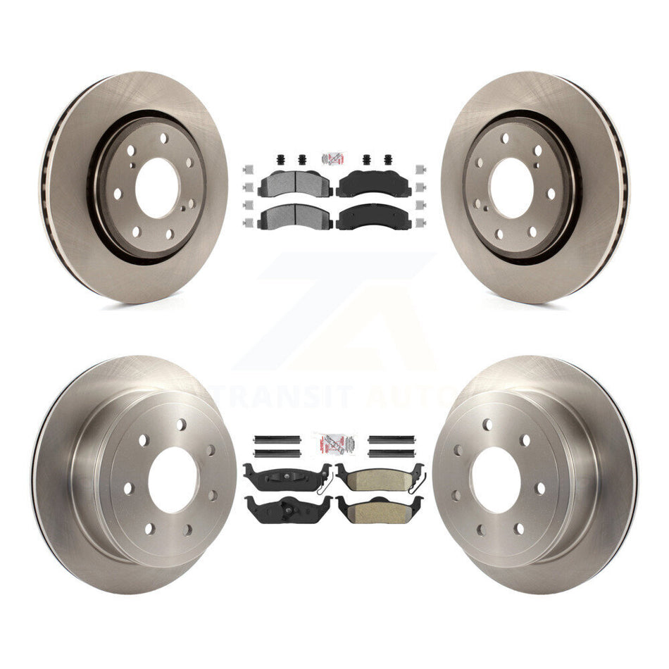 Front Rear Semi-Metallic Pad & Brake Rotor Kit For 2010-2011 Ford F-150 With 7 Lug Wheels K8A-106832