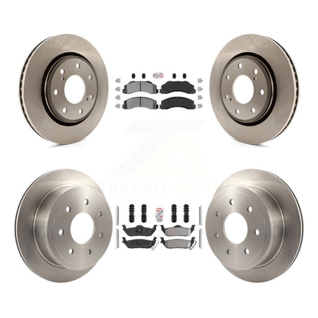 Front Rear Semi-Metallic Pad & Brake Rotor Kit For 2010-2011 Ford F-150 With 7 Lug Wheels K8A-106833