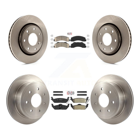 Front Ceramic Rear Semi-Metallic Pad And Brake Rotor Kit For Ford F-150 With 7 Lug Wheels K8A-106834