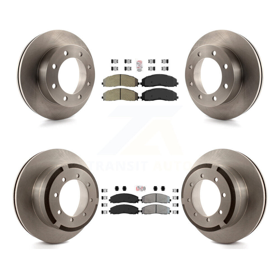 Front Rear Semi-Metallic Pad And Disc Brake Rotors Kit For 2013 Ford F-350 Super Duty 4WD K8A-106836